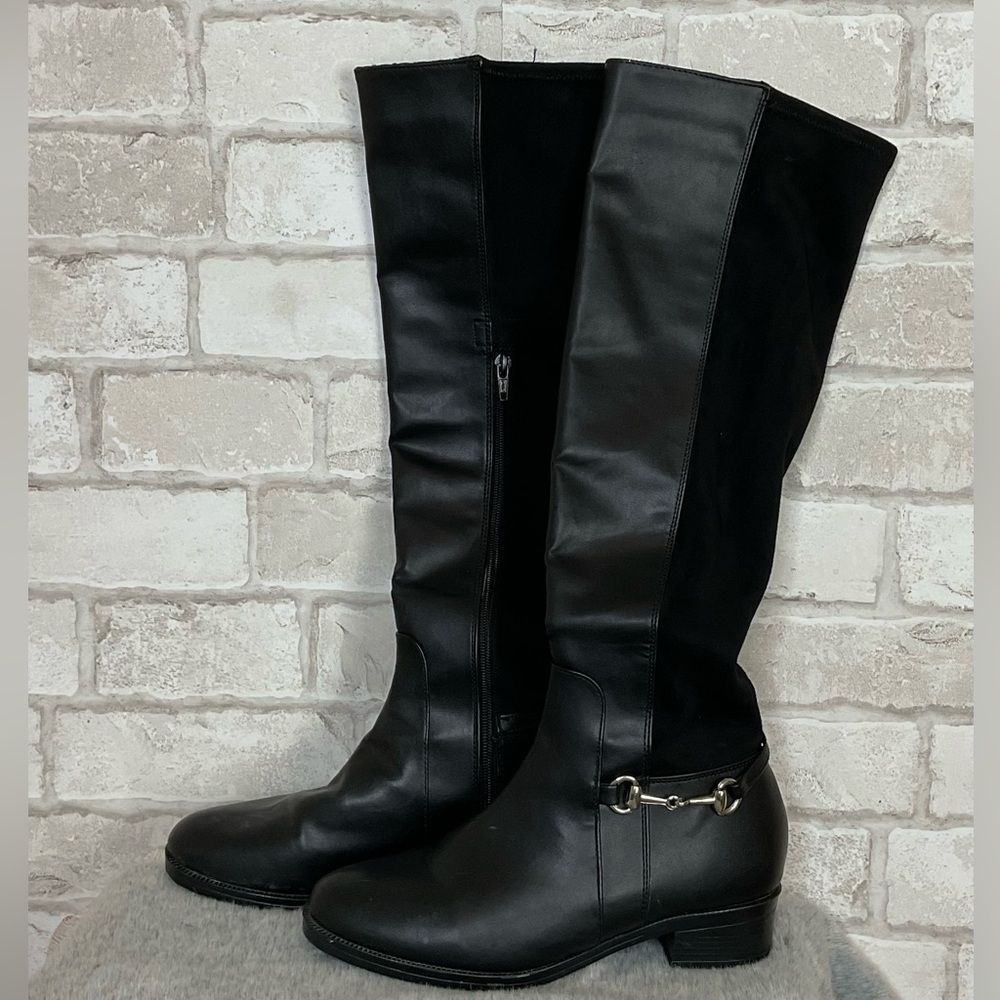 Black Knee High Riding Boots Size 5.5